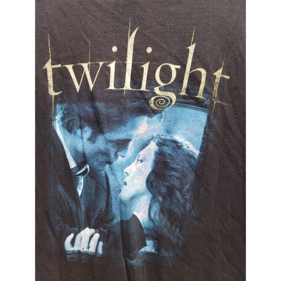Twilight 2008 Movie Promo Edward & Bella Quote Front Back T-Shirt Black Size M - Picture 2 of 7